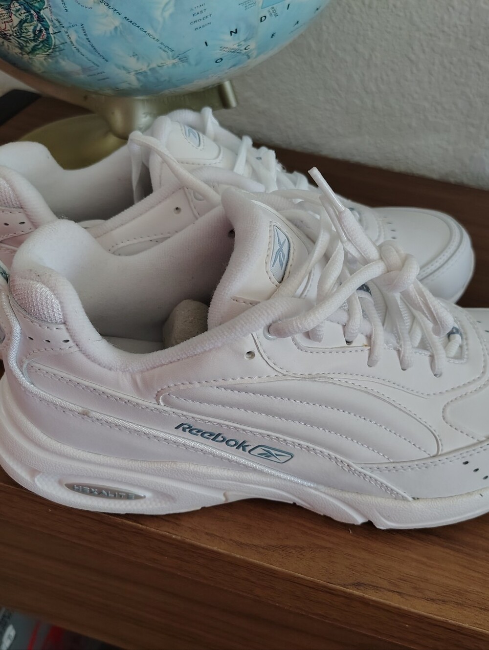Reebok Women's All-White Leather Athletic Sneakers